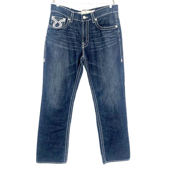 Big Star Y2K Pioneer Boot Mens Jeans Sz 36L Buckle Embroidered Western Street - Picture 1 of 13